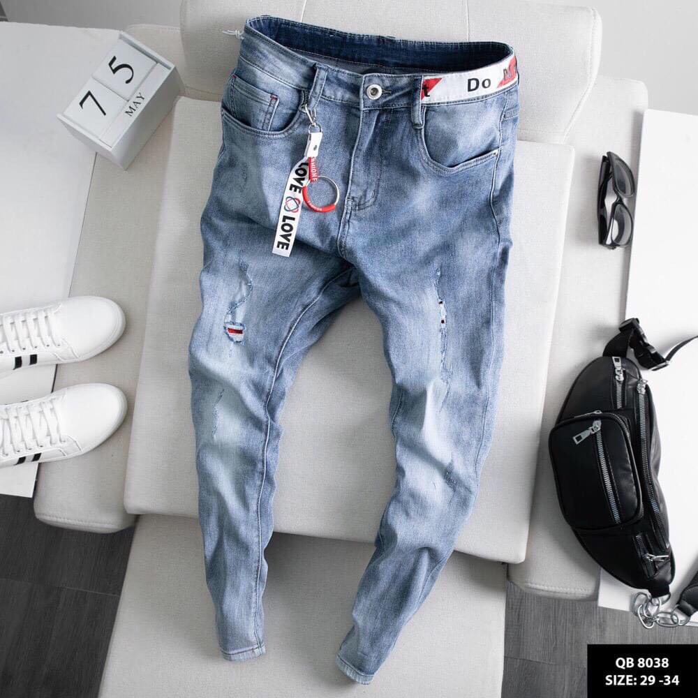 Quần Jean Nam Trơn 🔵 𝐅𝐑𝐄𝐄 𝐒𝐇𝐈𝐏 🔵 Quần Bò Nam Đẹp Co Giãn Thời Trang Hpfashion - Qjnhp04