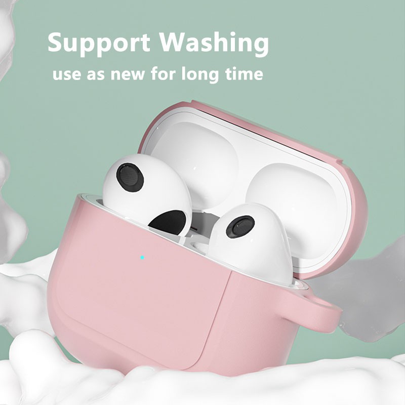 Vỏ Bảo Vệ Hộp Sạc Tai Nghe AirPods 3 Bằng Silicon Mềm Chống Sốc Có Đèn LED Phía Trước 2021