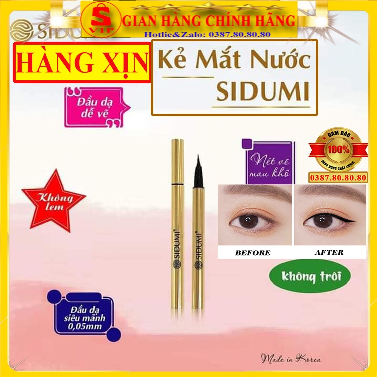 Bút dạ kẻ mắt nước cao cấp chính hãng sidumi hàn quốc/ Bút kẻ mắt nước eyeliner chống nớc không trôi