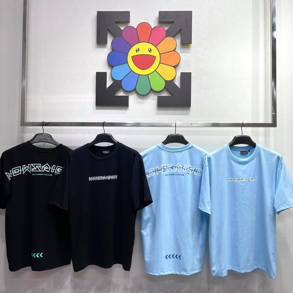 Áo thun Nowsaigon Signature Drop Shoulder Tee, vải cotton dày mịn, có tem mạc đầy đủ AL107