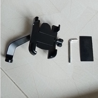 Kẹp điện thoại xe máy lắp chân gương kim loại C2 loại 1