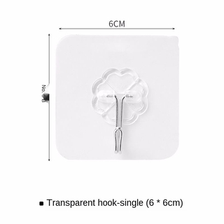 Transparent plastic wall hook in stock 1 pack