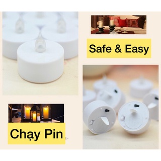 Nến điện tử tealight nhỏ (1 hộp 10 cái)