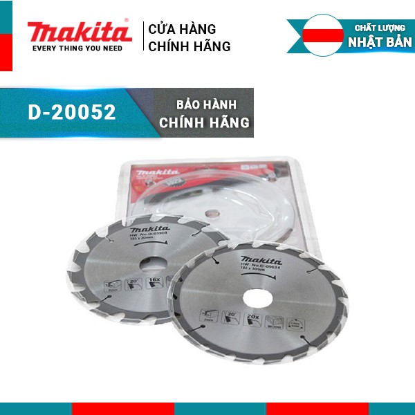 Bộ lưỡi cắt gỗ Makita (2 lưỡi) D-20052 (185*30.0mm)