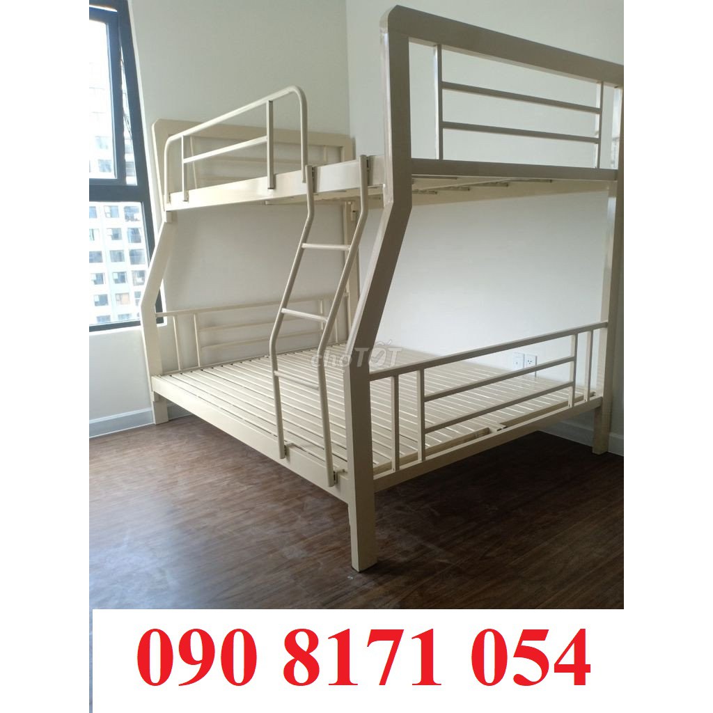 giường sắt 2 tầng trên 1m6 dưới 1m8 dài 2m, hàng đẹp giá tốt giao hàng nhanh