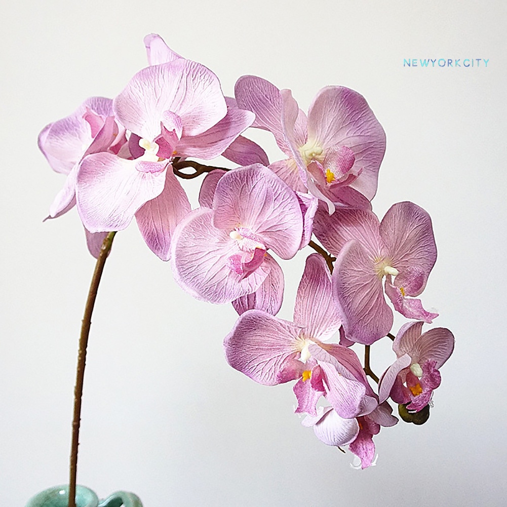 1 Nhánh Hoa Lan Bướm Nhân Tạo DIY Trang Trí Tiệc Cưới