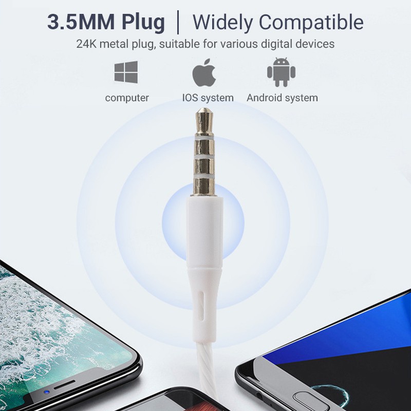 Tai Nghe Nhét Tai E18 3.5mm Bass Trầm Có Dây 1 Tặng 1 Có Thể Điều Chỉnh Âm Thanh Siêu Trầm Kèm Mic Chất Lượng Cao