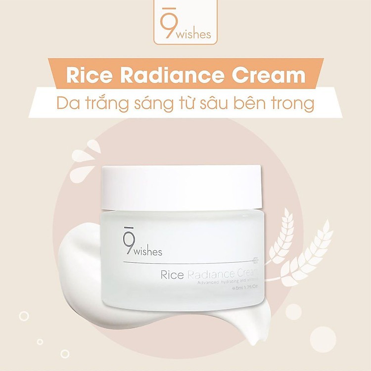 Bộ 3 Sản Phẩm Cấp Ẩm, Dưỡng Trắng Da Từ Gạo 9Wishes Rice (Toner 150ml + Serum 50ml + Cream 50ml)