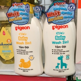 Tắm gội em bé Pigeon chai 200ml