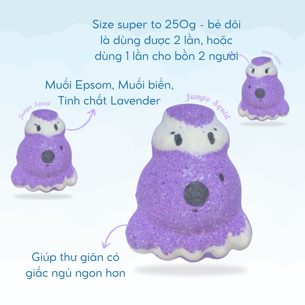 JUMPO SQUID [Labbi] Bath bomb /  Bom tắm / Viên thả bồn tắm