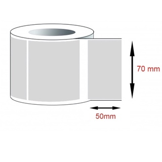 Giấy in nhiệt (70x50)mm*30m tương đương 566 tem/c