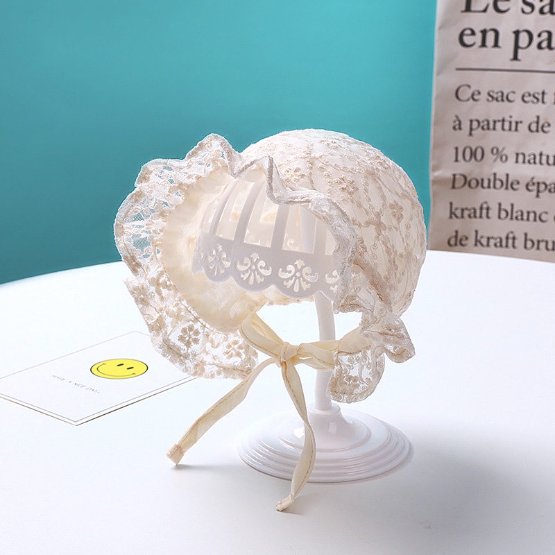 Mũ Beanie Đính Hoa Thời Trang Xuân Hè Dùng Làm Đạo Cụ Chụp Hình Cho Bé Gái