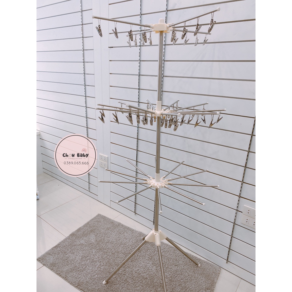 Cây phơi quần áo trẻ nhỏ 3 tầng