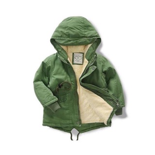 Áo parka xanh rêu siêu ấm