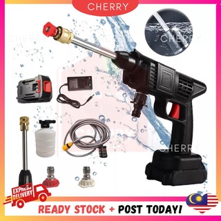 🍒CHERRY🍒 Water Jet Cordless Car Wash Floor Tiles Cleaner Spray Gun Water Jet Pump Portable Outdoor Wash Car