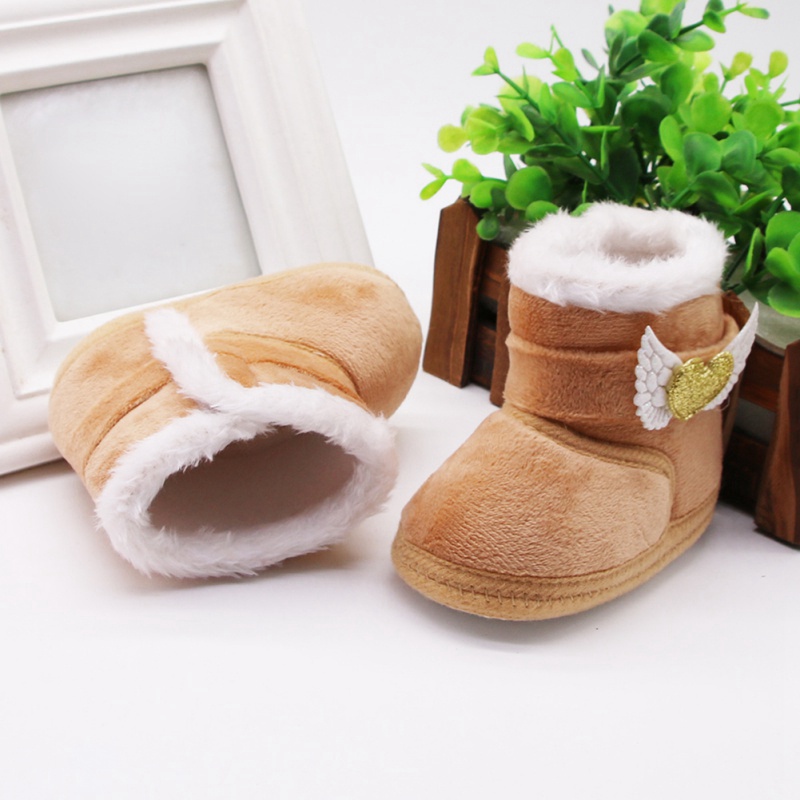 Giày Bốt Cotton Cổ Cao Chống Trượt Giữ Ấm Dành Cho Bé Gái Tập Đi Walkers
