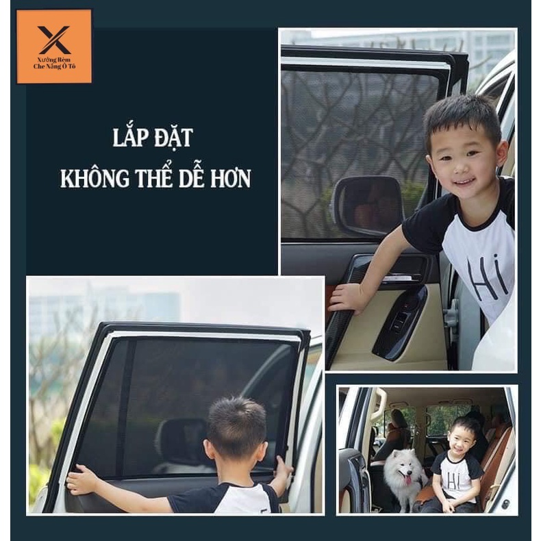 Rèm che nắng ô tô NAM CHÂM theo xe ⚡FREE SHIP - MỚI NHẤT⚡ - Combo 4 tấm chắn nắng - HÀNG LOẠI 1 DÀY DẶN VIỆT NAM