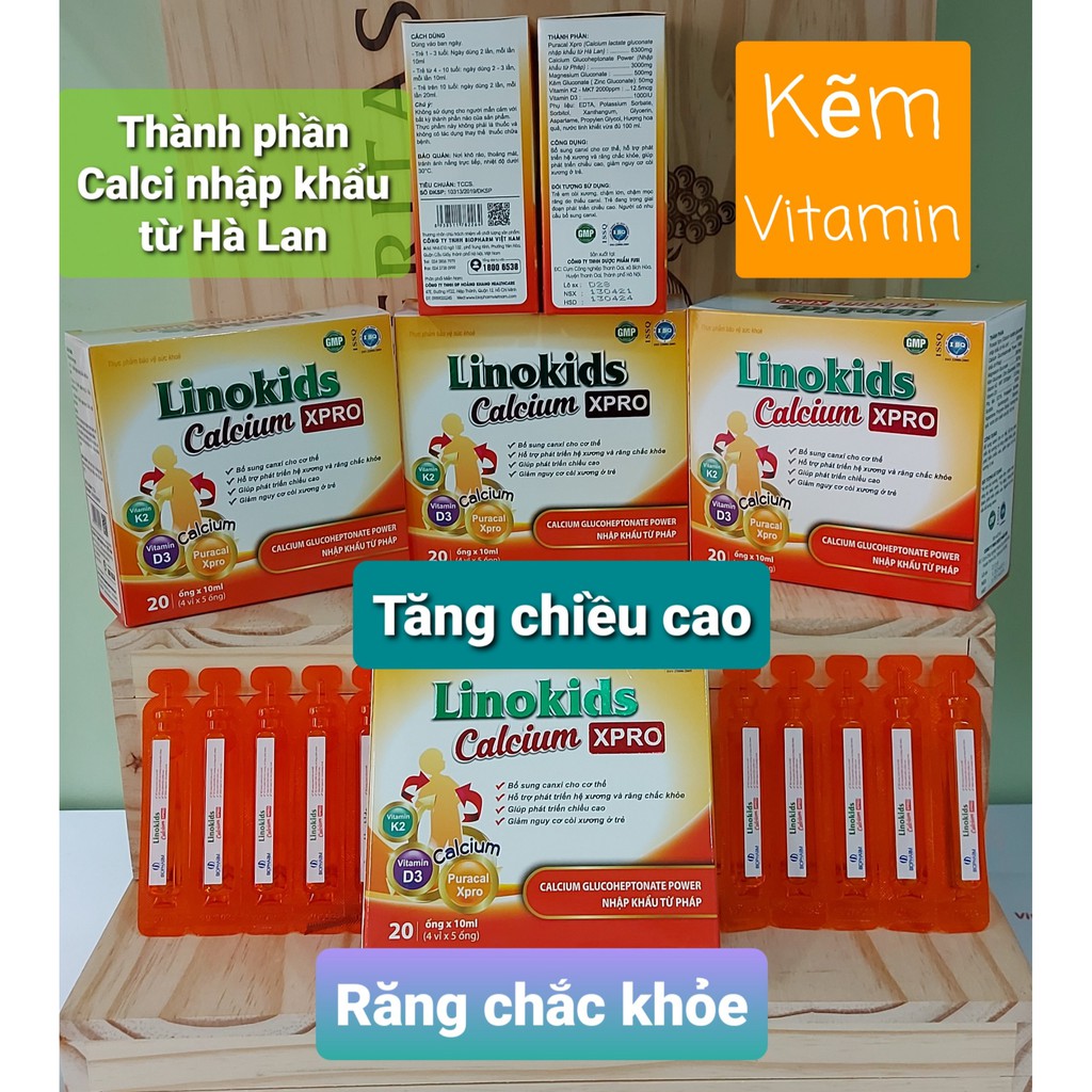 LINOKIDS CALCIUM XPRO Bổ sung canxi cho bé.