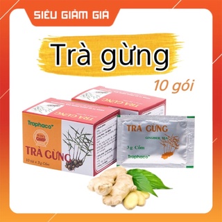 Trà gừng Traphaco, làm ấm cơ thể, phòng ngừa cảm cúm, 10 gói