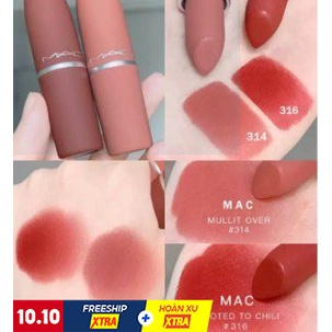 [Giá sỉ] Son Mac chính hãng Ruby Woo, Chili, Marrakesh màu cam cháy đỏ gạch cam đất chuẩn Auth date xa | BigBuy360 - bigbuy360.vn