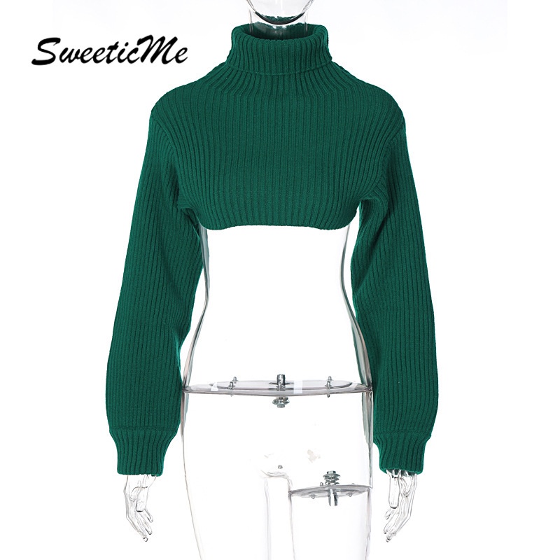 Áo Sweater Dệt Kim Dáng Ôm Màu Trơn Thời Trang   Gợi Cảm Cho Nữ