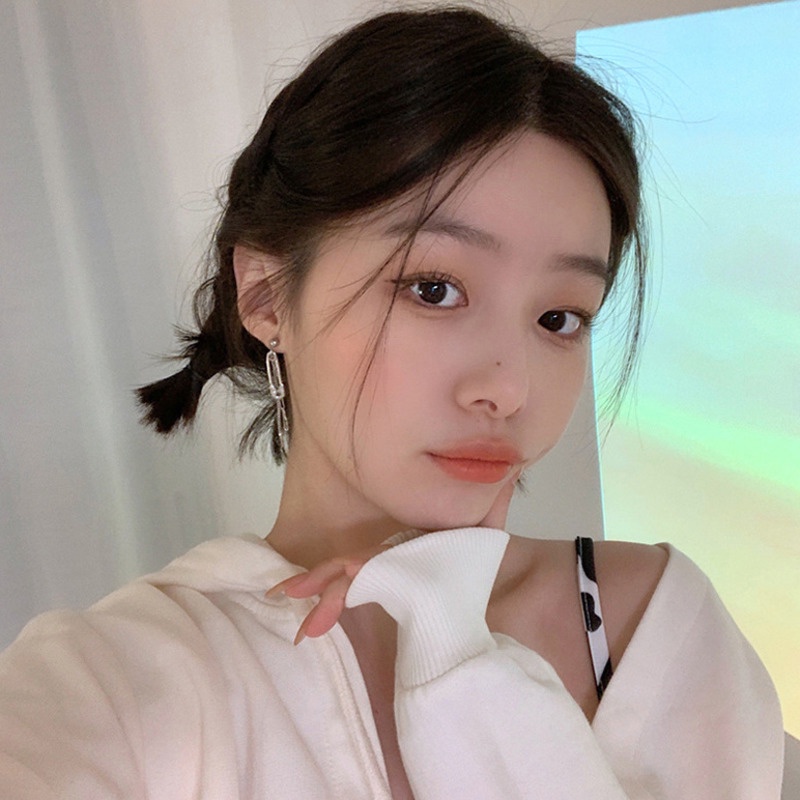 Hoa Tai Dáng Dài Hình Ghim Băng Thời Trang Cho Nữ