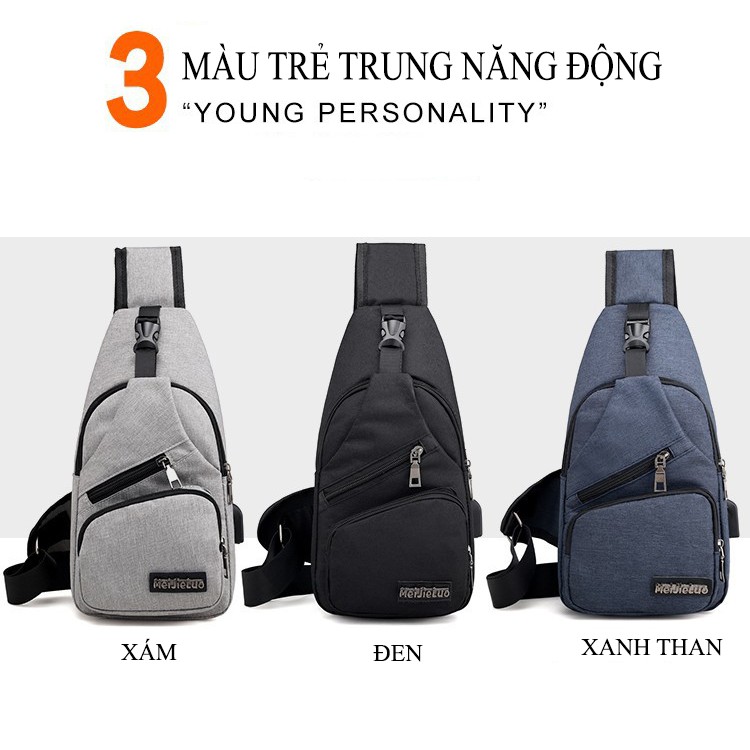 Túi đeo chéo thời trang unisex chất vải bố dày dặn cực bền | BigBuy360 - bigbuy360.vn