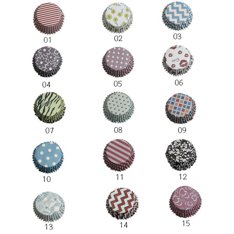 100 Chiếc CỐC GIẤY CHỊU NHIỆT dùng nướng cupcake nhiều mẫu