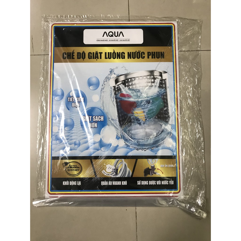 Tem dán máy giặt Aqua/ Miếng dán máy giặt Aqua (mẫu 3)