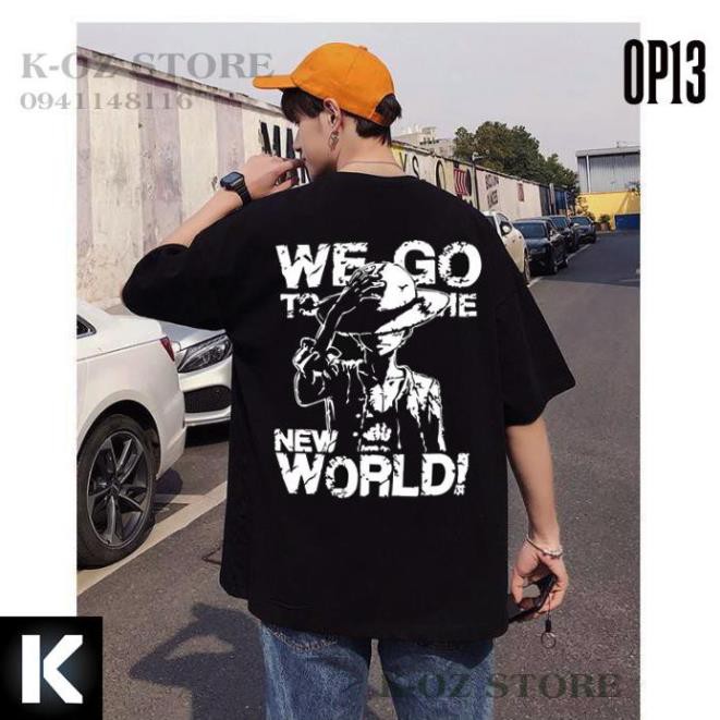 HOT- áo thun one piece OP13  OVERSIZE UNISEX ( Màu ĐEN) - SALE SOC