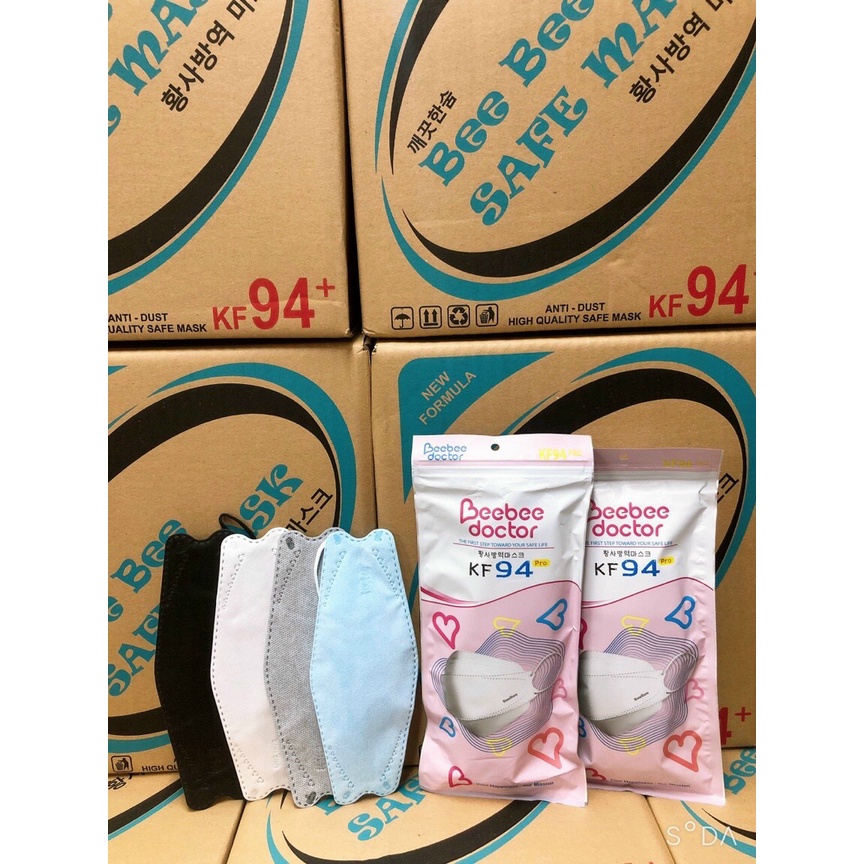 [Túi 10 chiếc] Khẩu Trang KF94 Bee Bee 4D Mask 4 Lớp Kháng Khuẩn Xuất Hàn Quốc