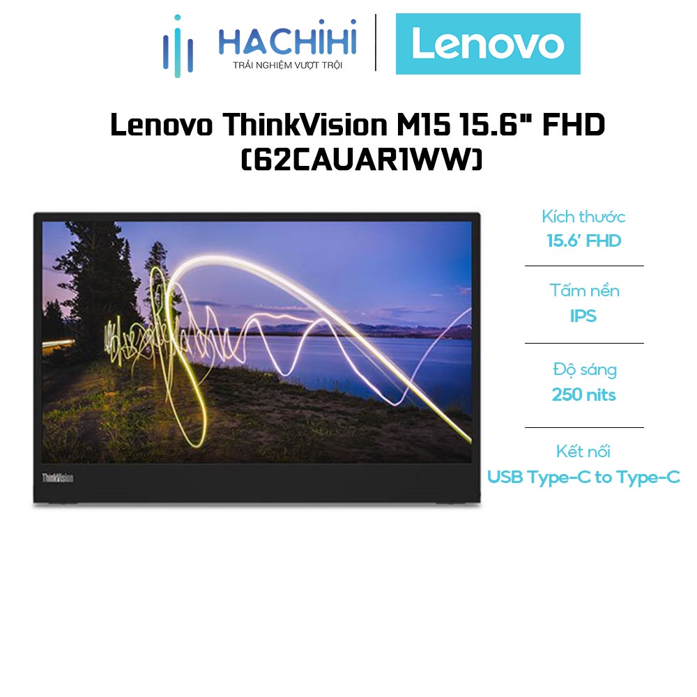 Màn Hình Di Động Lenovo ThinkVision M15 15.6" FHD 62CAUAR1WW