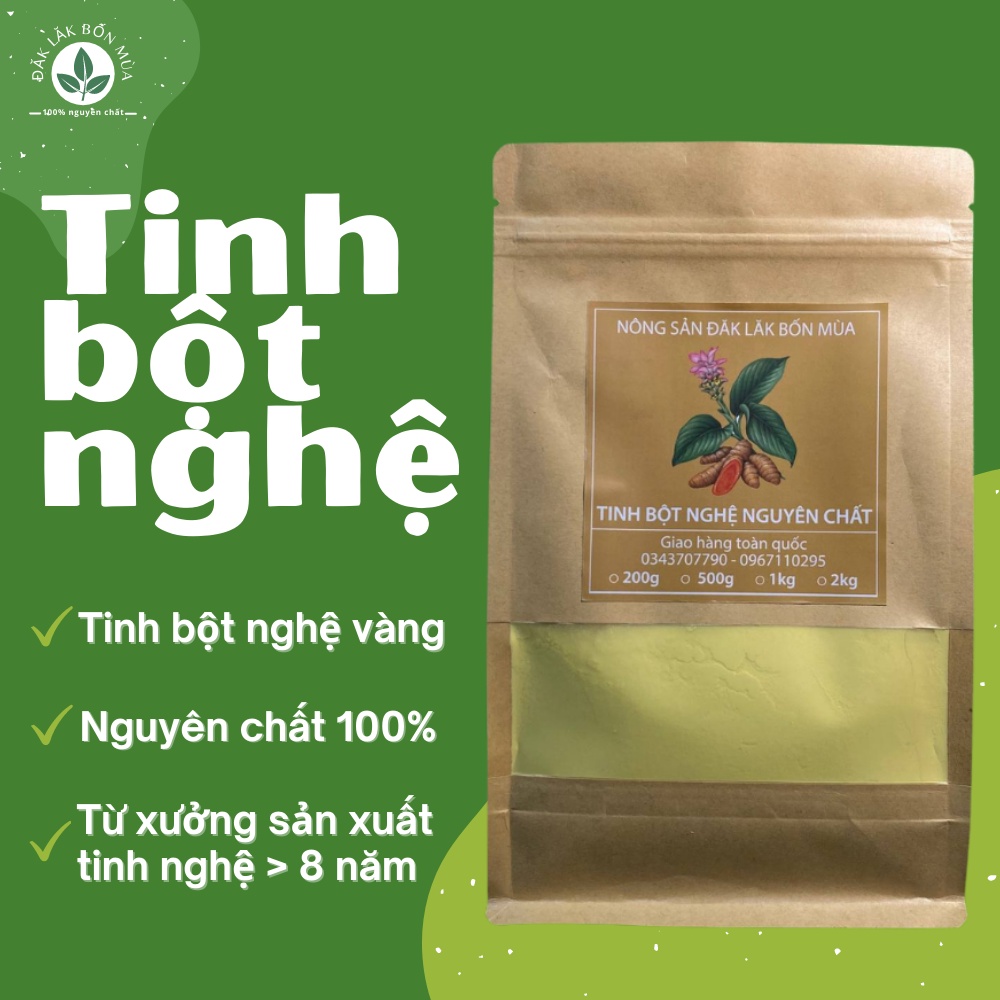 Tinh bột nghệ vàng nguyên chất 100%