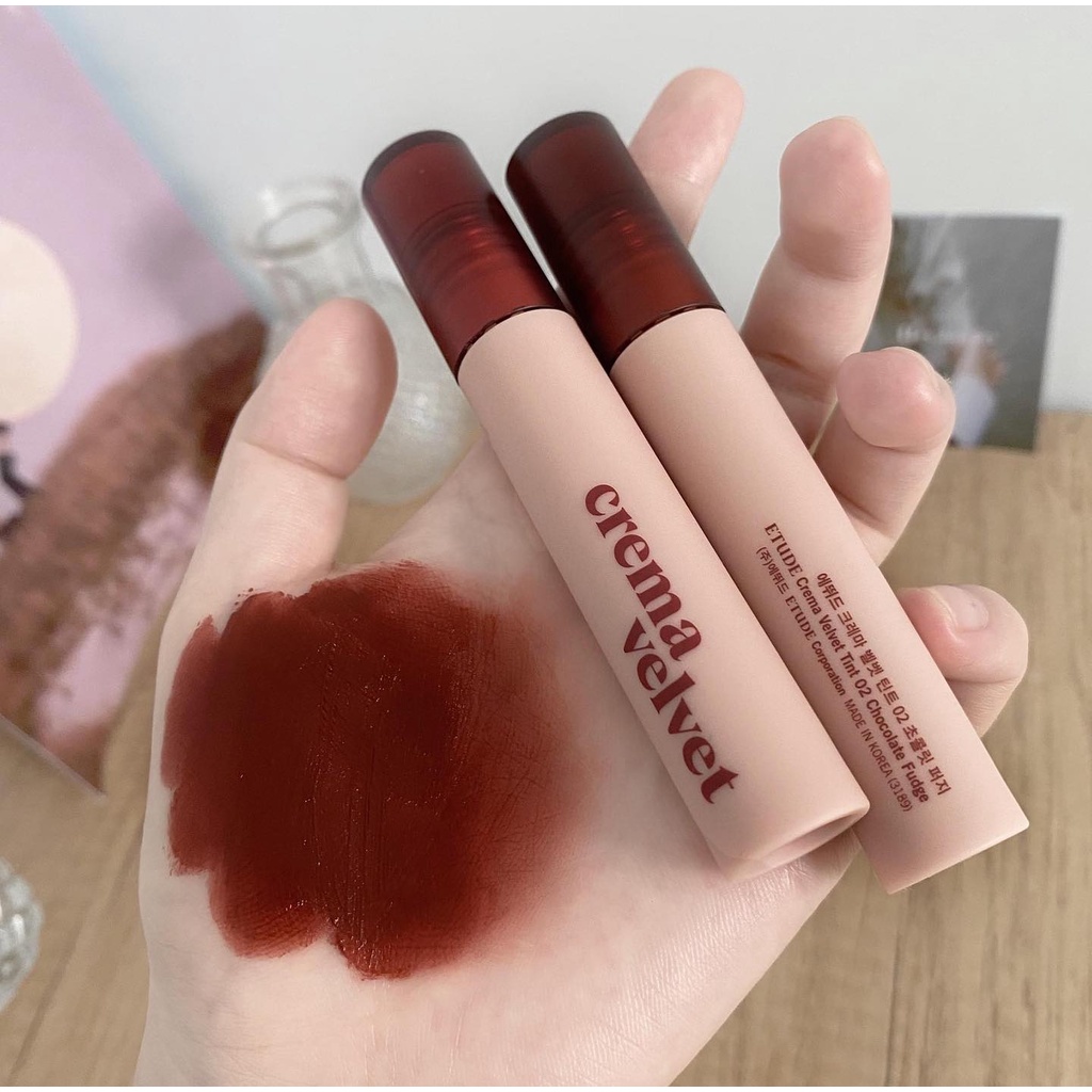 Son Kem Lì, Mịn Mượt Như Nhung Etude Crema Velvet Tint