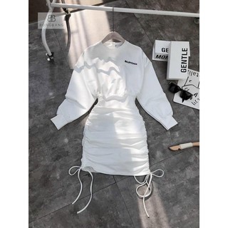 Đầm body thun rút eo