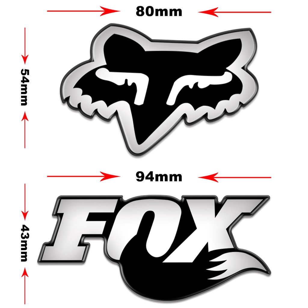 Logo Dán Xe Mô Tô Hình dán tem FOX epoxy cho đề can xe máy
