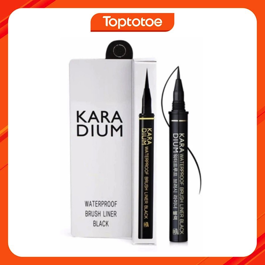 Bút Kẻ Mắt Nước Karadium Waterproof Brush Liner Black 0.55g