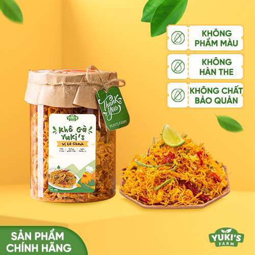 Khô Gà Lá Chanh 125g YUKI FARM - Đồ Ăn Văt Khô Gà, Khô Heo Xé Cay Siêu Ngon - Đồ ăn vặt Việt Nam Chất Lượng Cao | BigBuy360 - bigbuy360.vn