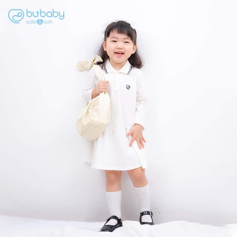 Váy dài tay Ponie cho bé gái hãng Bubaby mẫu mới 2021