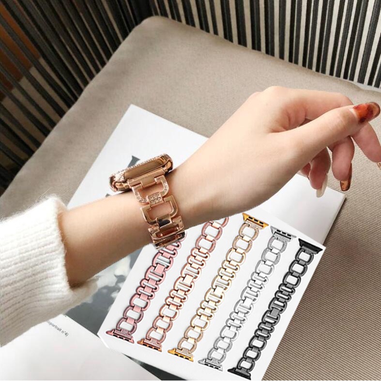 Dây Đeo Đồng Hồ Bằng Kim Loại Cho Apple Watch iWatch 38 40 42 44 41 45mm Series 1 / 2 / 3 / 4 / 5 / 6 / SE / 7