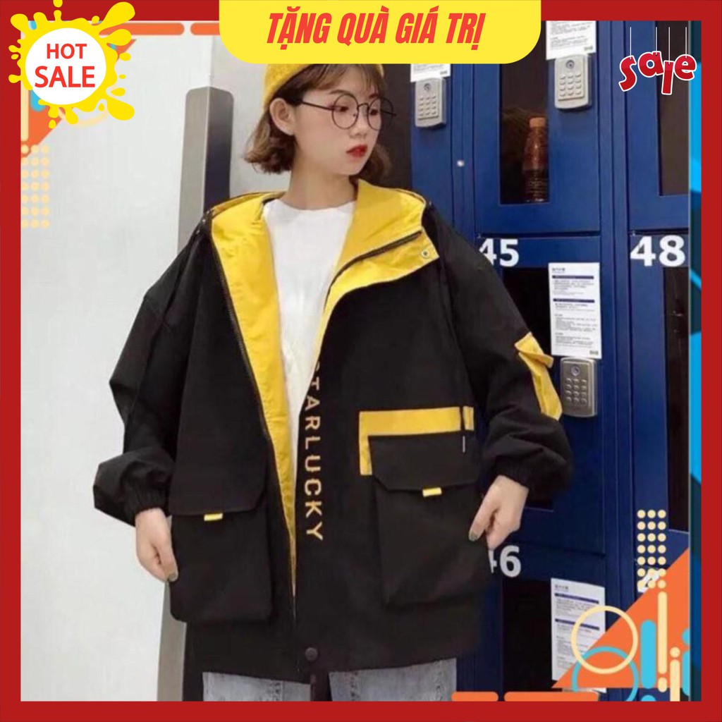 [Form bao Sang] Áo Khoác Kaki  Star Lucky Siêu Chất Thời Trang Tặng Nón Vành Bông Cúc Siêu Đẹp AG | BigBuy360 - bigbuy360.vn
