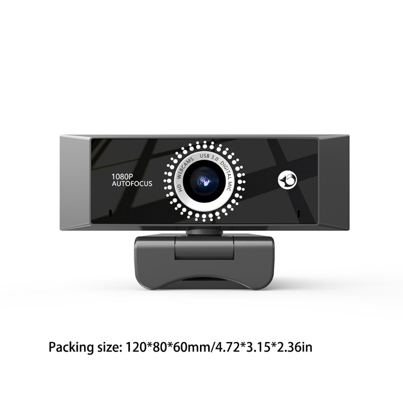 Webcam 1080P USB 2.0 Xoay 360 Độ Tự Động Lấy Nét Kèm Micro Cho Máy Tính | BigBuy360 - bigbuy360.vn