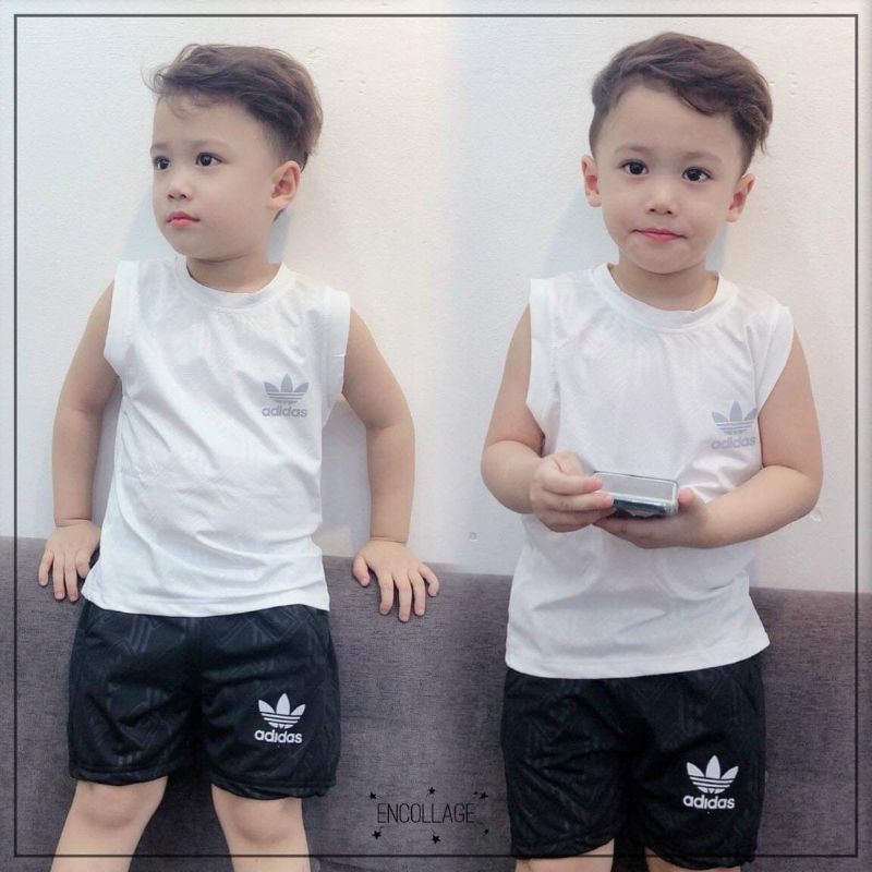 Bộ Ba Lỗ Adidas Bé Trai Cotton Mềm, Mát Vy's House