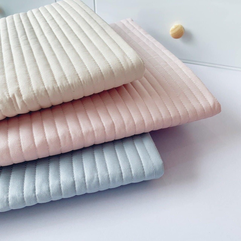 Lót chống thấm sọc dọc amante Hàn Quốc kích thước 60*120cm mềm mịn, thoáng khí cho bé