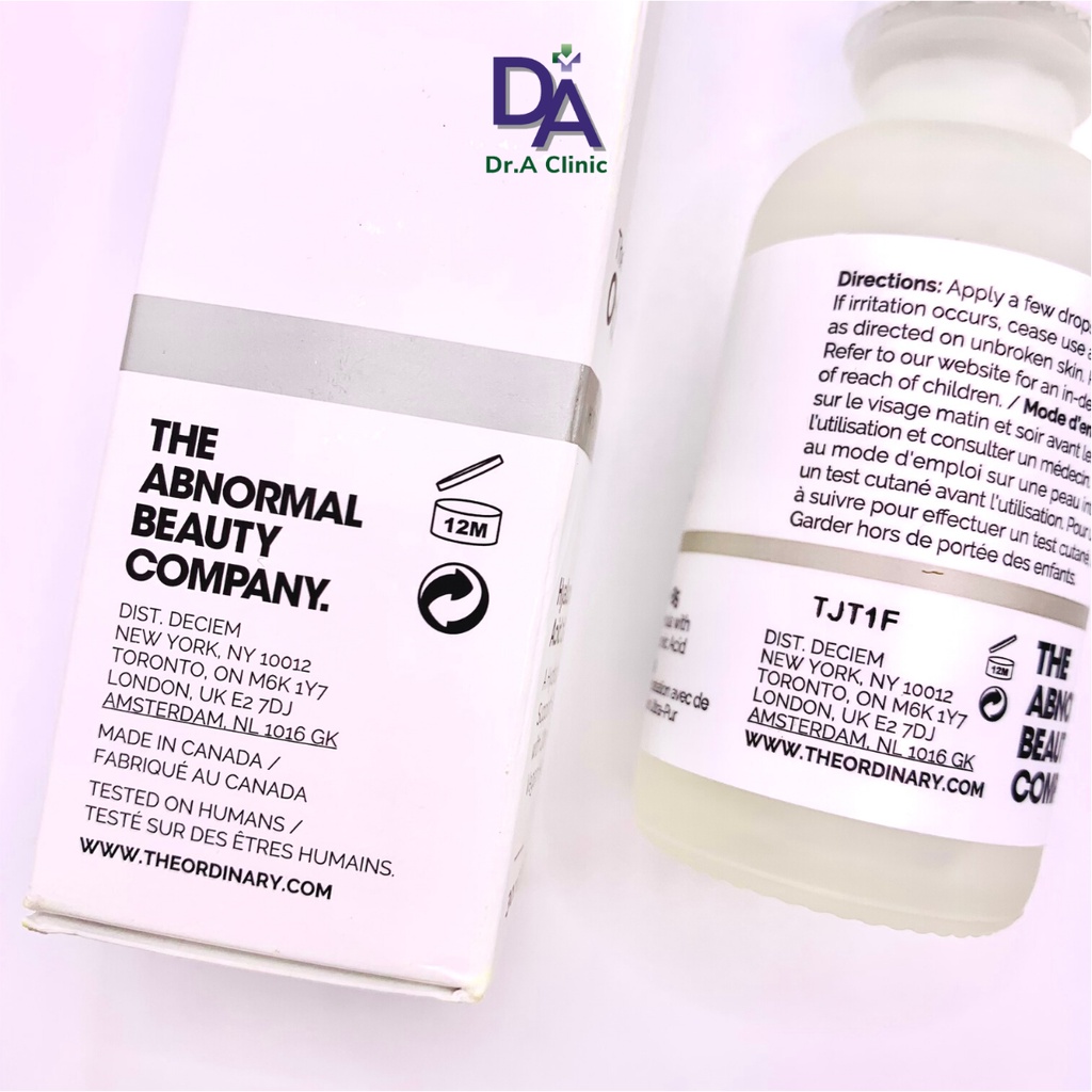 The Ordinary Serum Ha B5 Chính Hãng Dr.a Clinic Chứa Hyaluronic Acid 2% Giúp Dưỡng Ẩm Và Phục Hồi Da
