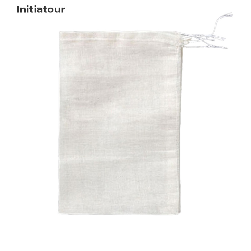 Bộ 10 Túi Dây Rút Vải cotton 8x10cm Đựng Trà / Thảo Dược Tiện Dụng