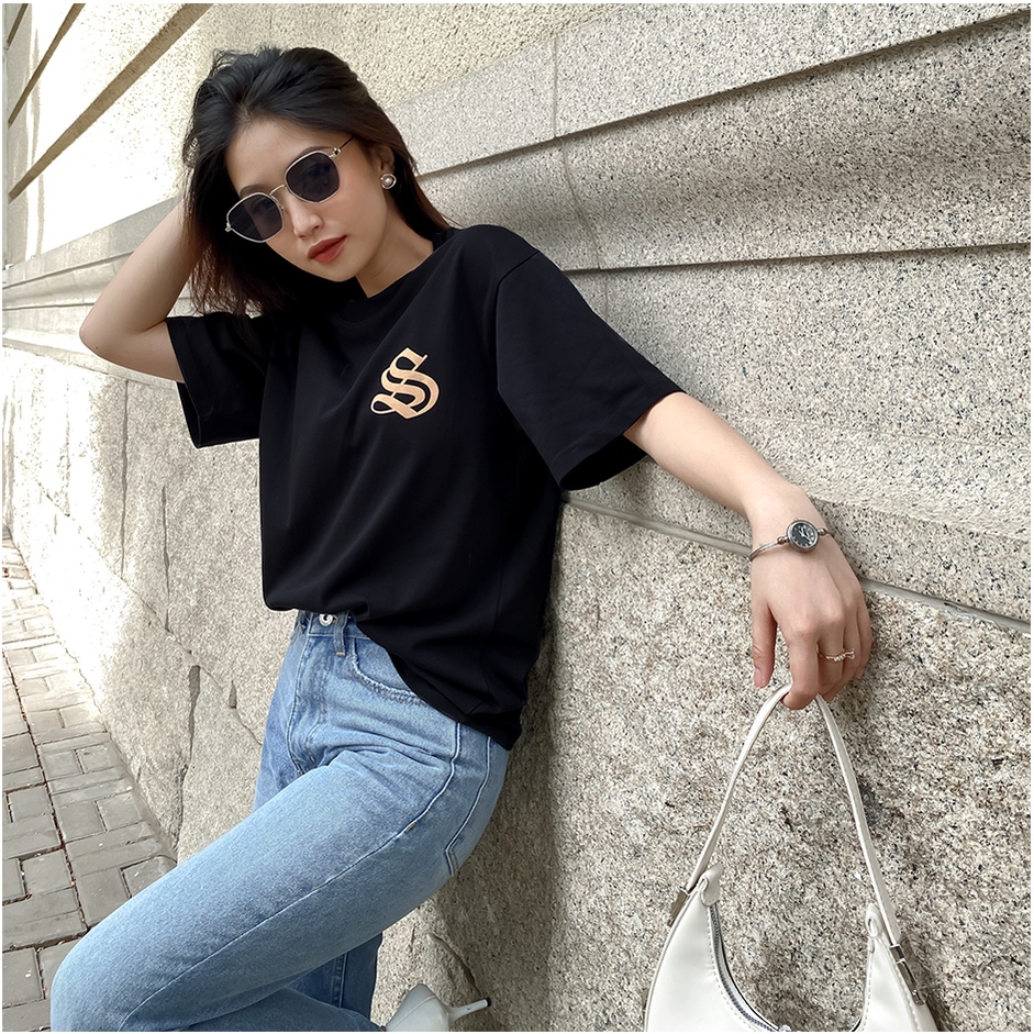 Áo thun unisex in logo S Gothic khắc nhung CAO CẤP form basic 100% cotton vải dày, không xù lông SOUL OF A NATION
