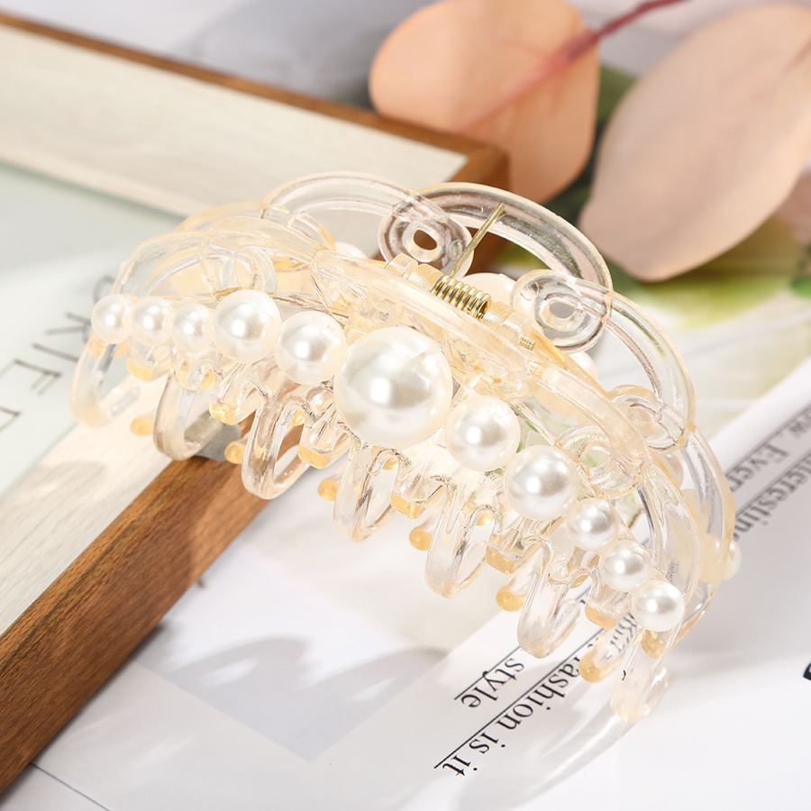 Kẹp tóc đính đá và ngọc trai nhân tạo phong cách Hàn Quốc độc đáo