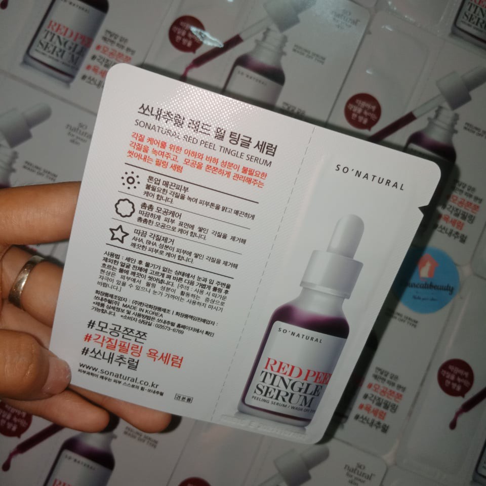 Sample 3ml  Serum Tái Tạo, Phục Hồi Da So’Natural Red Peel Tingle Serum | BigBuy360 - bigbuy360.vn