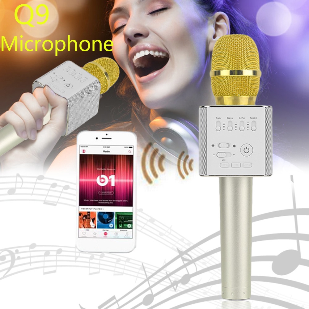 Micro Bluetooth Không Dây Q9 Hát Karaoke Cho Điện Thoại